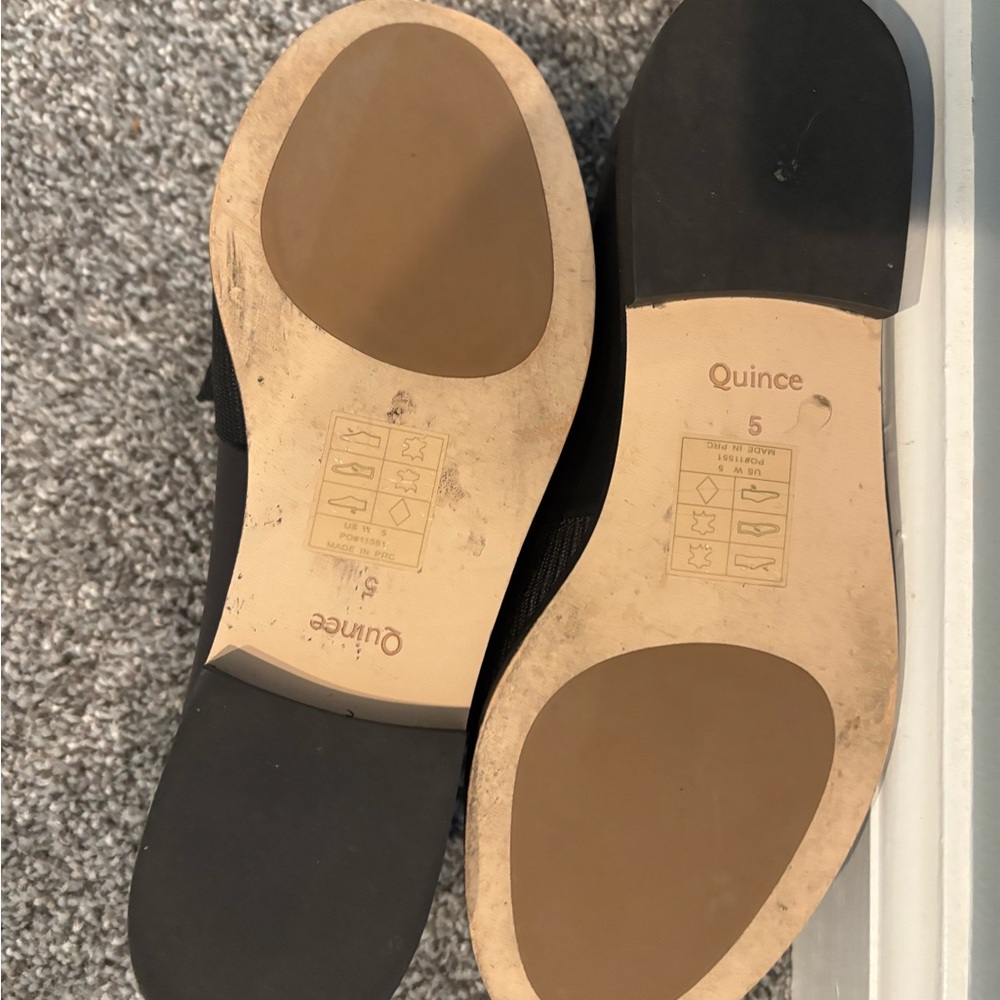 Quince Black Grosgrain Bow Loafers - Picture 4 of 11